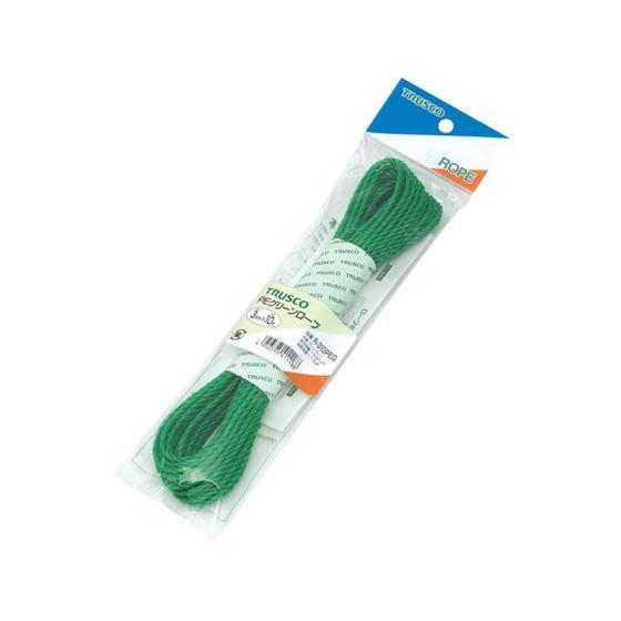 【お取り寄せ】TRUSCO PEグリーンロープ 3つ打 線径3mm×長さ10m R-310PEG Ｐ...