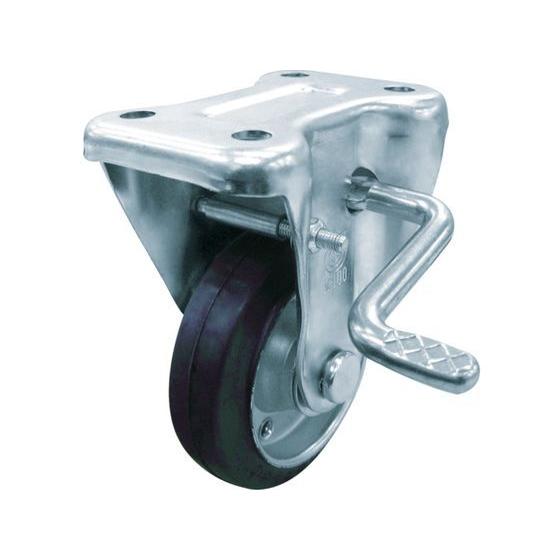 【お取り寄せ】ユーエイ 産業用キャスターS付固定車 130径ゴム車輪 WKB-130R キャスター ...