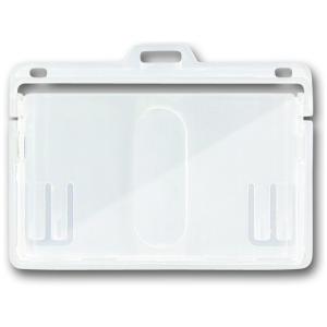 Pawfly 垂直 2 カード バッジ ホルダー 親指スロット付き ハード透明