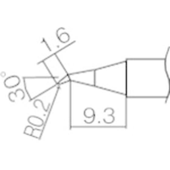 【お取り寄せ】白光 こて先 0.2JS型 T12-JS02 電気はんだこて はんだ 静電気対策用品 ...