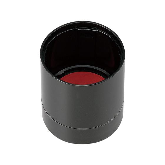 シヤチハタ データーネームEX15号ブラック キャップ 赤インキ XGL-15PC-R キャップ デ...