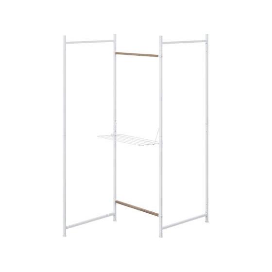 【お取り寄せ】アイリスオーヤマ 折りたたみ物干し3連タイプ ホワイト OTM-150R-W ポールハ...