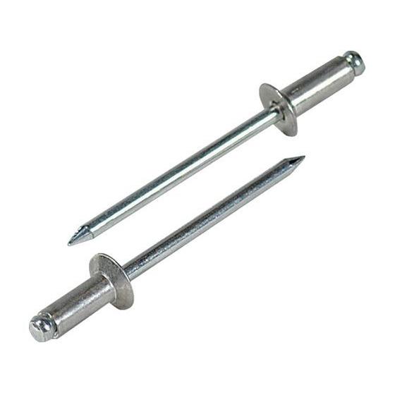 【お取り寄せ】エビ ブラインドリベット・皿頭 エコBOX アルミ／スティール 6-8 (150本入)...