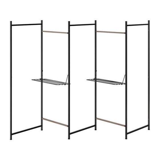 【お取り寄せ】アイリスオーヤマ 折りたたみ物干し5連タイプ ブラック OTM-250R-BK ポール...