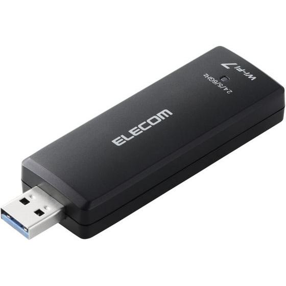 【お取り寄せ】エレコム 無線LANアダプター WiFi7 子機 ブラック WDC-BE28TU3-B...