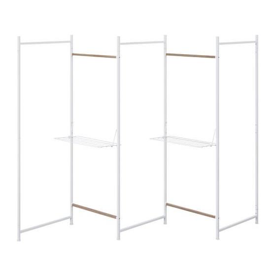 【お取り寄せ】アイリスオーヤマ 折りたたみ物干し5連タイプ ホワイト OTM-250R-W ポールハ...