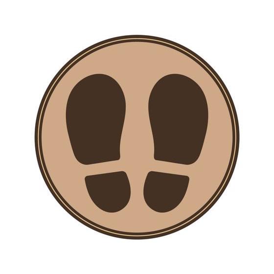 【お取り寄せ】ヒサゴ フロア誘導シール 足型 丸 ブラウン SR026 店舗 ＰＯＰ 掲示