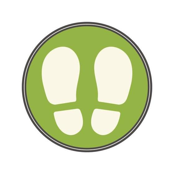 【お取り寄せ】ヒサゴ フロア誘導シール 足型 丸 グリーン SR027 店舗 ＰＯＰ 掲示