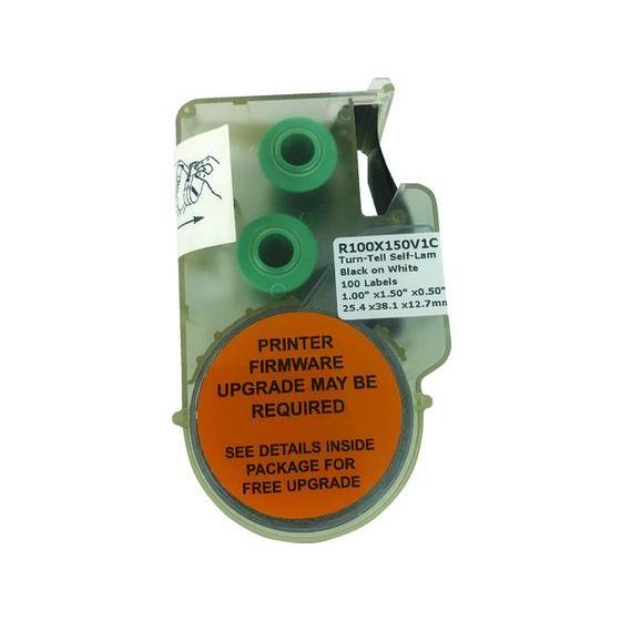 【お取り寄せ】パンドウイット 熱転写ハンディプリンタ用回転ラベル 白 印字部25.4mm×12.8m...