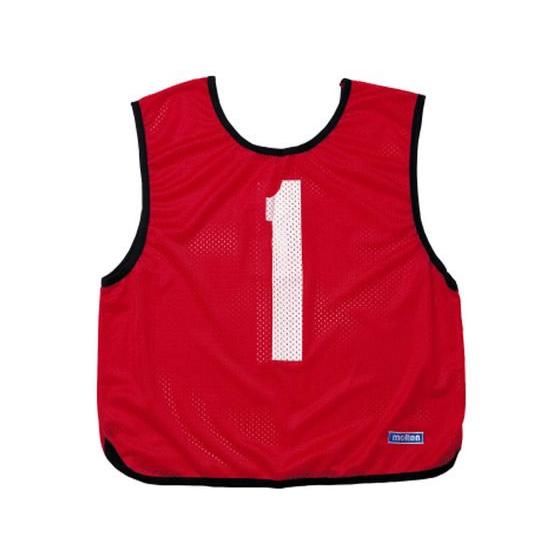 【お取り寄せ】モルテン ゲームベストジュニア 10枚組 番号1〜10 赤 GB0112R