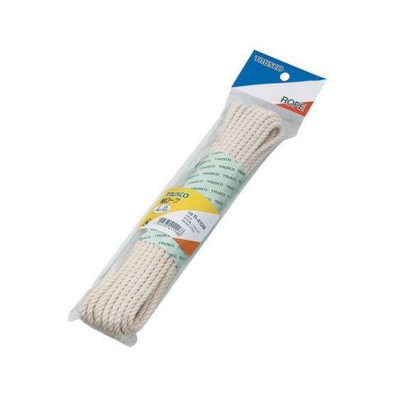 【お取り寄せ】TRUSCO 綿ロープ 3つ打 線径4mm×長さ10m R-410M 綿ロープ 荷造り...