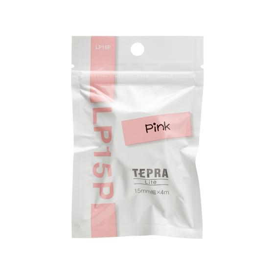 キングジム 「テプラ」Liteテープ ピンク LP15P  テープ ＴＲ用 キングジム ラベルプリン...