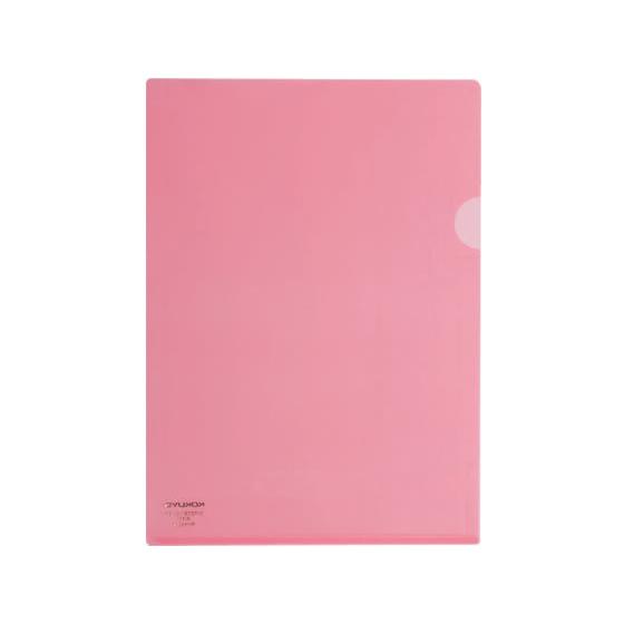 コクヨ クリヤーホルダー〈スーパークリヤー10〉B5 ライトピンク 5冊 色柄付タイプ クリアホルダ...