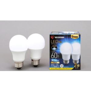 【お取り寄せ】アイリスオーヤマ LED電球 E26 広配光 60形相当 昼白色 2個 ＬＥＤ電球一般 Ｅ２６ ＬＥＤ電球 直管 ライト 照明器具 家電