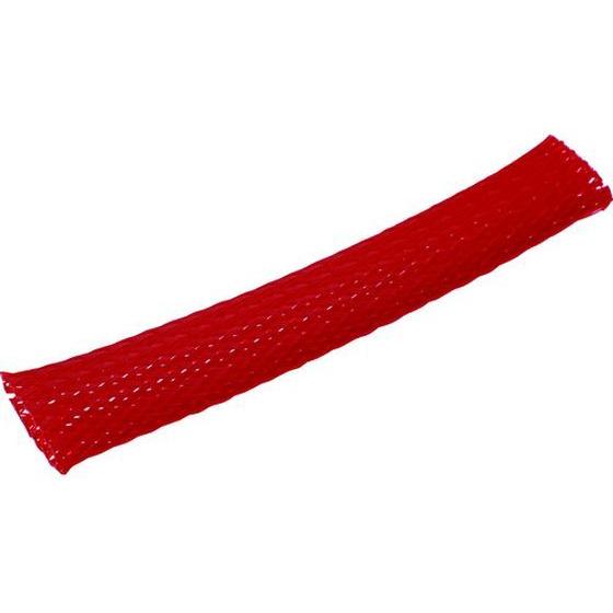 【お取り寄せ】TRUSCO カラー編組チューブ 自然折径28mm 長さ10m 1巻 赤 BTC-25...