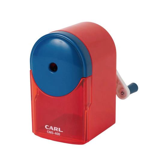 【お取り寄せ】カール事務器 鉛筆削り フラッグル レッド CMS-400-R 手動 ハンドル式 鉛筆...
