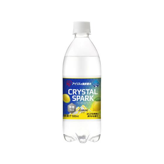 アイリスオーヤマ クリスタルスパーク アイリスの強炭酸水 レモン 500mL 炭酸水 スパークリング...