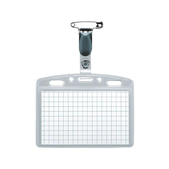 コクヨ タッグ名札 名刺・IDカード用 ナフ-150 クリップ＋安全ピンタイプ 名札 キーホルダー