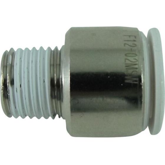 【お取り寄せ】チヨダ ファイブ六角穴付メイルコネクター W(白)12mm・R1／4 F12-02MS...