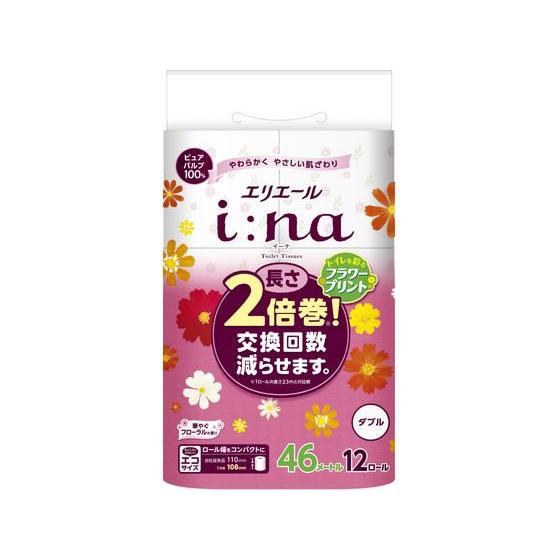 大王製紙 エリエール イーナ トイレットティシュー プリントダブル2倍12R エリエール トイレット...