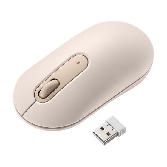 【お取り寄せ】サンワサプライ 静音ワイヤレスマウス ベージュ MA-WBS327BG マウス キーボ...