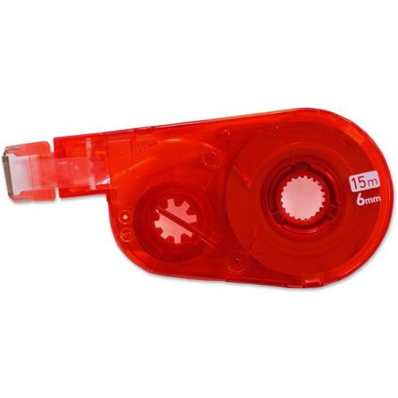 プラス ホワイパースイッチ 交換テープ6mm レッド WH-1516R／50-139 詰替えカートリ...