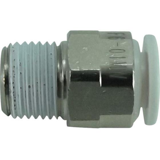 【お取り寄せ】チヨダ ファイブメイルコネクタ W(白)6mm・R1／8 F6-01MW 汎用管継手 ...