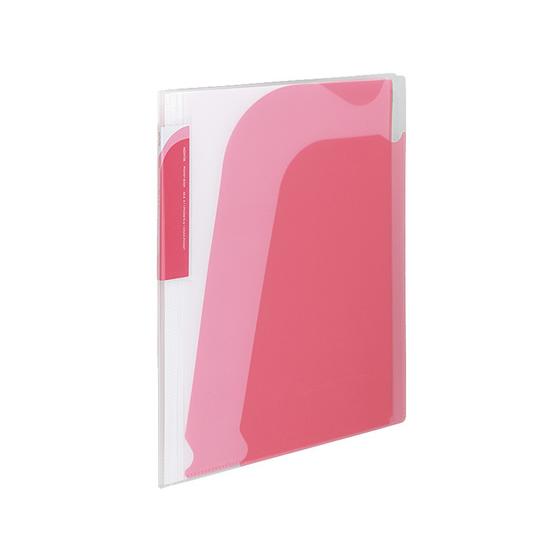 コクヨ ポケットブック〈ノビータ〉チャックポケット付 A4 ピンク Ａ４ 固定式クリヤーファイル