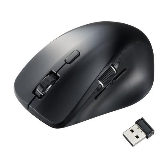 【お取り寄せ】サンワサプライ 静音ワイヤレスマウス 5ボタン ブラック MA-WBS524BK マウ...