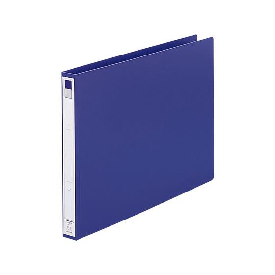 リヒトラブ リングファイル(カドロック&amp;ツイストリング)A3ヨコ 背幅36mm 青 丸型２穴リングフ...