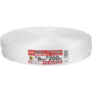 信越工業/荷造りロープ 白 6mm×200m/FR-3320