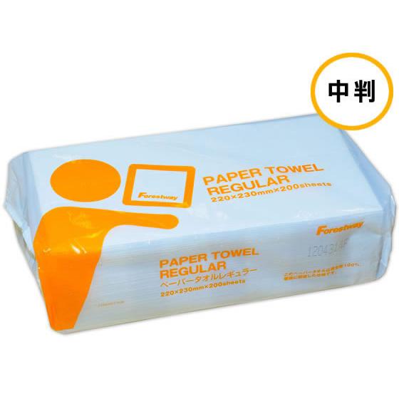 ペーパータオル レギュラー 200枚 Forestway 中判 詰替え つめかえ まとめ買い お掃除...