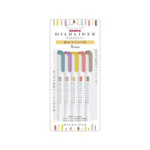 ゼブラ/マイルドライナー 5色セット 和みマイルド色/WKT7-5C-RC-N
