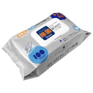 除菌シート 100枚入×12個 アルコール75％ フジ 大判 厚手 : らっとらっ