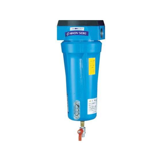 【お取り寄せ】日本精器 高性能エアフィルタ25A1ミクロン(ドレンコック付) NI-TN5-25A-...