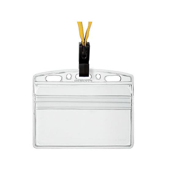 コクヨ 吊り下げ名札カードプロテクトタイプ 黄10個 ナフ-SP180-10Y 吊り下げ式ソフトタイ...