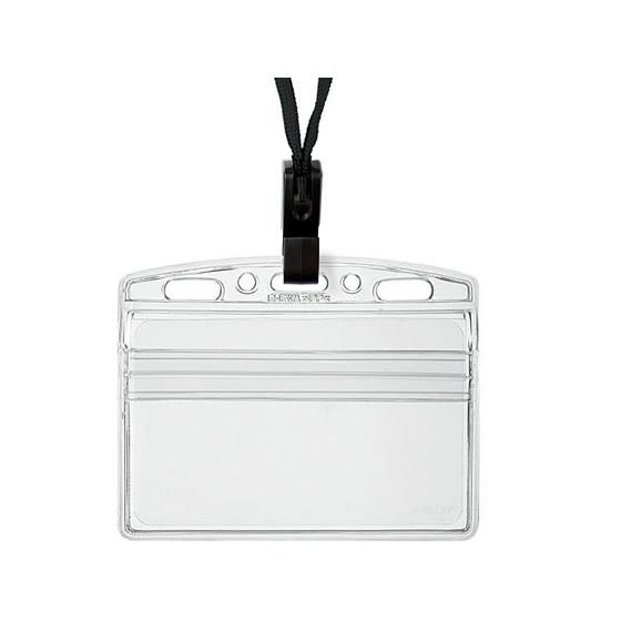 コクヨ 吊り下げ名札カードプロテクトタイプ 黒10個 ナフ-SP180-10D 吊り下げ式ソフトタイ...