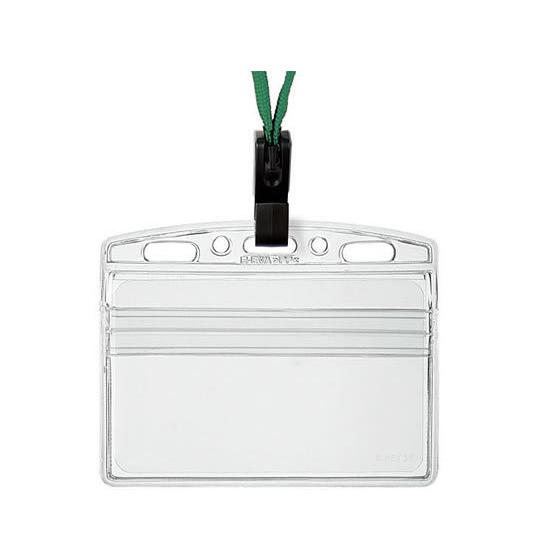 コクヨ 吊り下げ名札カードプロテクトタイプ 緑10個 ナフ-SP180-10G 吊り下げ式ソフトタイ...