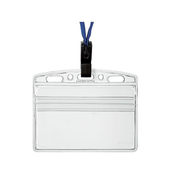 コクヨ 吊り下げ名札セットカードプロテクトタイプ 青 ナフ-SP180B 吊り下げ式ソフトタイプ 名...