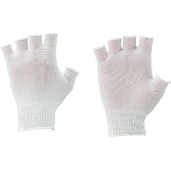 【お取り寄せ】マックス 快適インナー半指手袋／Mサイズ (10双入) MX387-M 白手袋 インナ...