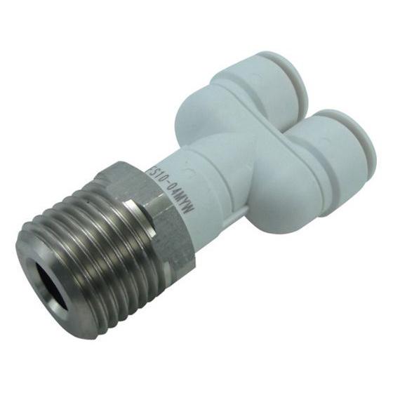 【お取り寄せ】チヨダ ファイブSUSメイルブランチワイ 白 10mm・R1／2 FS10-04MYW...