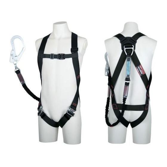 【お取り寄せ】ツヨロン ライトハーネス ノビロン 黒 Mサイズ 墜落制止用器具 安全保護具 作業