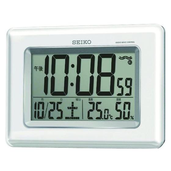 【お取り寄せ】SEIKO 温湿度計付き掛置兼用電波時計 SQ424W