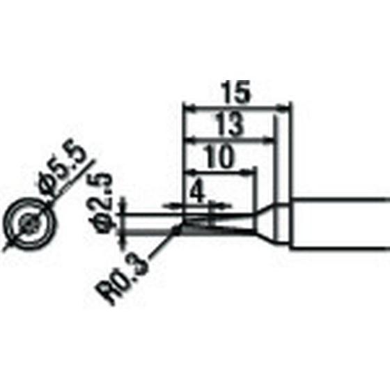 【お取り寄せ】グット 替こて先SB型PX2／SVS用 PX-2RT-SB 電気はんだこて はんだ 静...