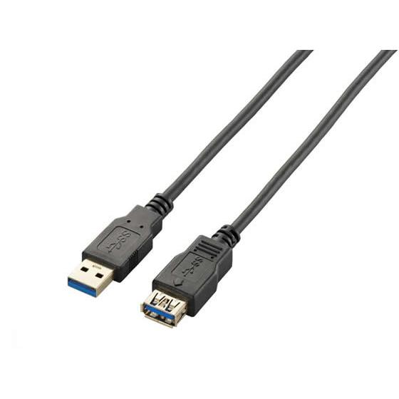 【お取り寄せ】エレコム USB3.0延長ケーブル A-Aタイプ 2m ブラック USB3-E20BK