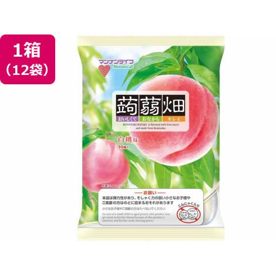 マンナンライフ 蒟蒻畑 白桃味 12袋 ゼリー デザート菓子 お菓子