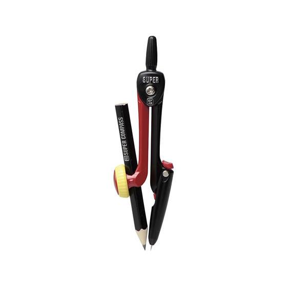 ソニック スーパーコンパス はりinパス 鉛筆用 赤 SK-654-R コンパス 分度器 教材 学童...