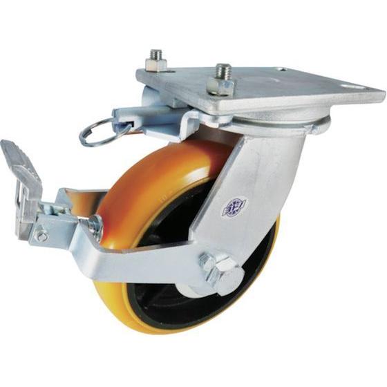 【お取り寄せ】ヨドノ 重量用高硬度ウレタン自在車200φストッパー・旋回ロック付 SDUJ200ST...