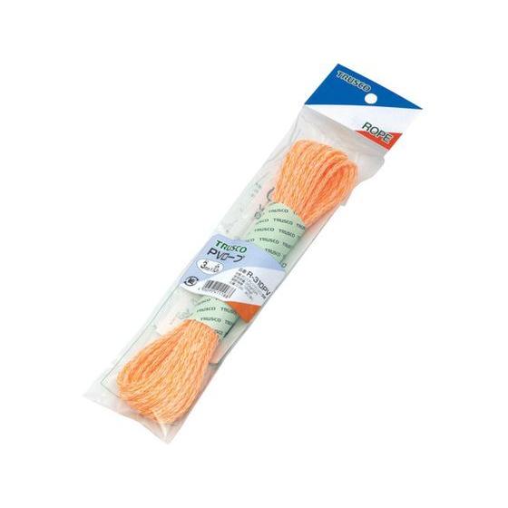 【お取り寄せ】TRUSCO PVロープ 3つ打 線径4mm×長さ10m R-410PV ＰＶロープ ...