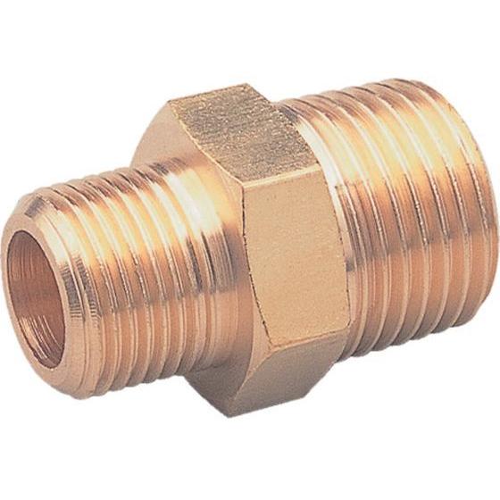 【お取り寄せ】ASOH 異径六角ニップル PT1／4×PT3／8 NE-1023 継手 アダプター ...